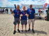 Müggellseeschwimmen. Thomas, Gregor und René